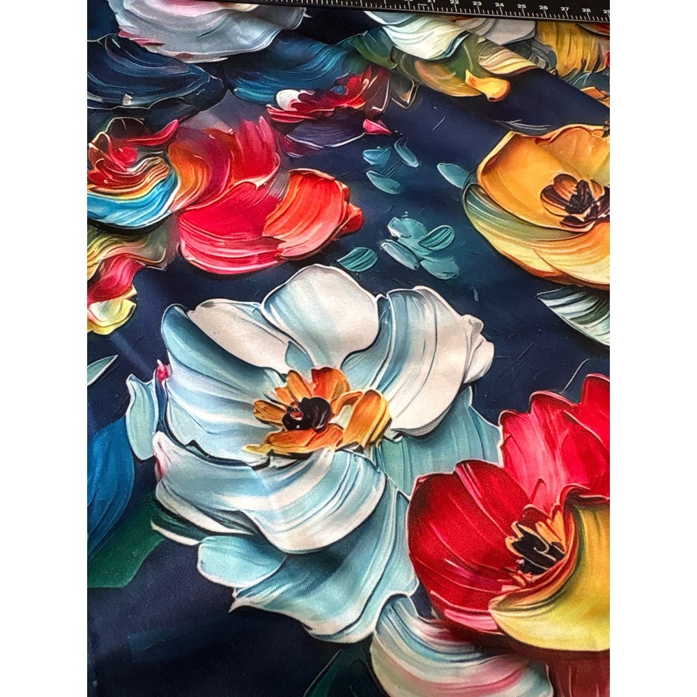 Artsy Floral Blouse Dark Romantic Boho Maximalist Wearable Art Top Chic 20/XXL - Picture 6 of 6